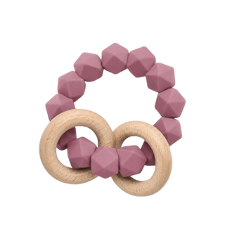 Abby Teething Rattle – Mauve
