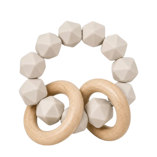Abby Teething Rattle – Taupe
