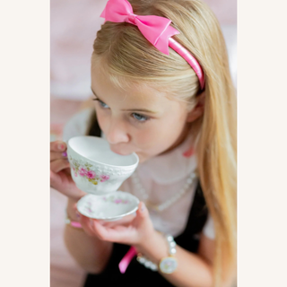 Eloise Satin Bow Headband – Pink
