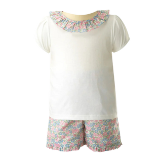 Pastel Floral Shorts Set

