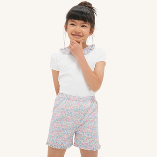Pastel Floral Shorts Set
