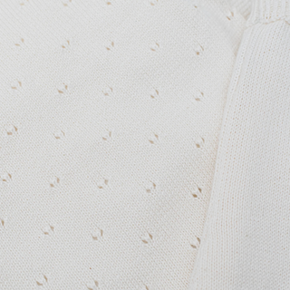 Pima Knitted Cardigan & Pant Set – White Celery
