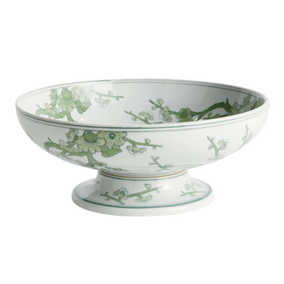 Imperial Empress Decorative Footed Bowl – Green & White
