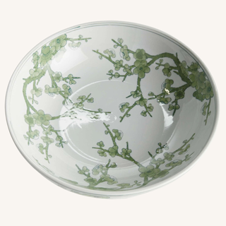 Imperial Empress Decorative Footed Bowl – Green & White
