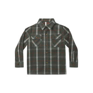 Pocketed Flannel Shirt – Holiday Plaid
