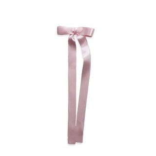 Satin Long Tail Bow – Baby Pink
