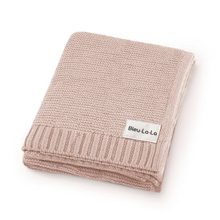 Heritage Knit Swaddle — Blush Pink
