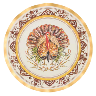 Turkey & Gourds Dinner Plates – Set of 8
